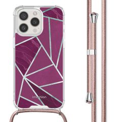 imoshion Design Hülle mit Band Apple iPhone 15 Pro Max - Bordeaux Graphic