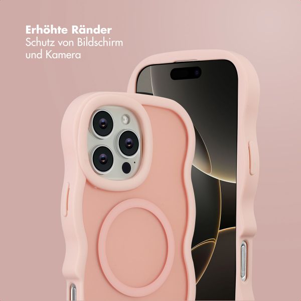Selencia Wavy Backcover mit MagSafe Apple iPhone 16 Pro Max - Soft Pink