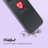 Personalisierte Hülle mit Herz iPhone 13 - Transparent