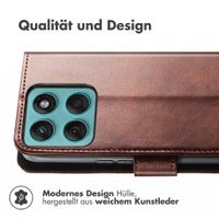 imoshion Luxuriöse Klapphülle Motorola Edge 60 Fusion - Dunkelbraun