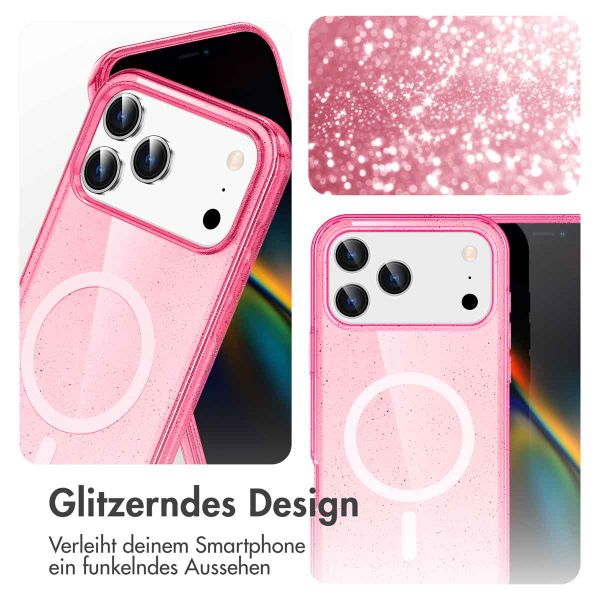 imoshion Sparkle Back Cover mit MagSafe Apple iPhone 17 Pro - Rosa