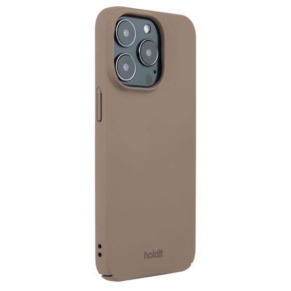 Holdit Slim Case für das iPhone 15 Pro - Mocha Brown