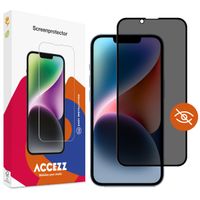 Accezz Privacy Displayschutz aus gehärtetem Glas iPhone 13 / 13 Pro / 14 / 16e