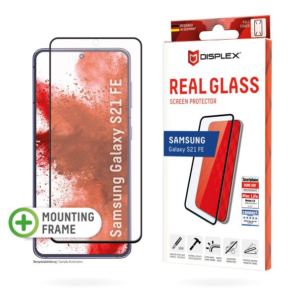 Displex Bildschirmschutzfolie Real Glass Full Cover für das Samsung Galaxy S21 FE