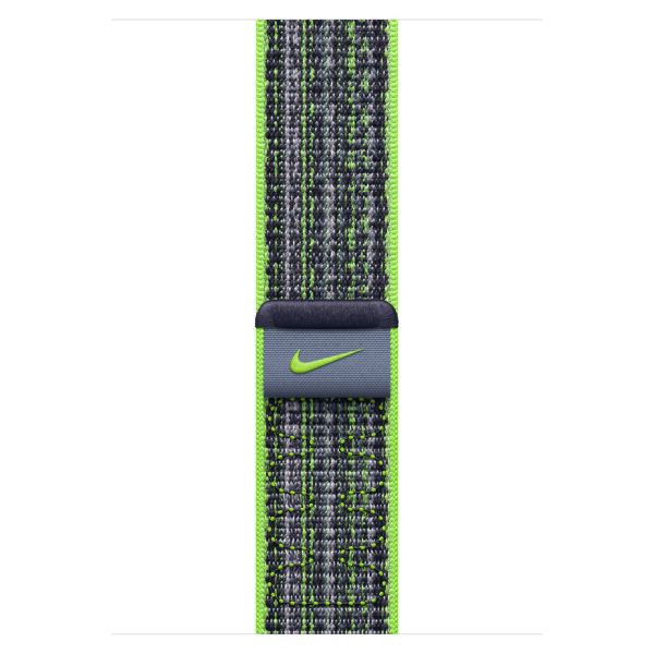 Apple Nike Sport Loop Armband für Apple Watch Series 1 bis 10 / SE / Ultra (2) (44/45/46/49 mm) - Bright Green/Blue