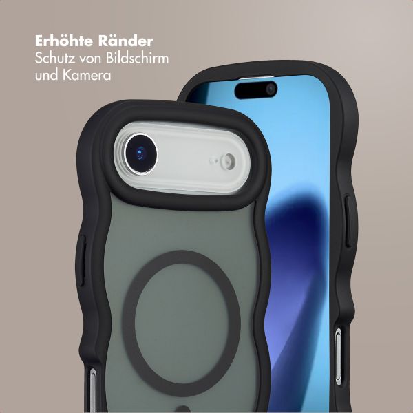 Selencia Wavy Backcover mit MagSafe Apple iPhone Air - Schwarz