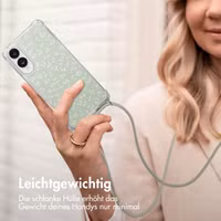 imoshion Design Hülle mit Band Samsung Galaxy S25 Edge - Smoke Green Flowers