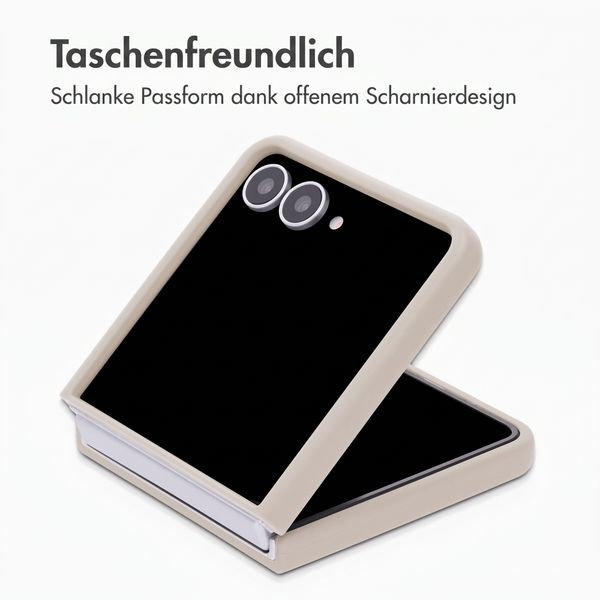 Accezz Liquid Silikoncase mit MagSafe Samsung Galaxy Z Flip 8 - Stone