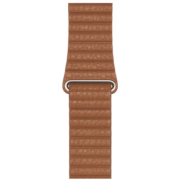 Apple ﻿Lederarmband L für Apple Watch Series 1 bis 10 / SE / Ultra (2) (44/45/46/49 mm) - Saddle Brown