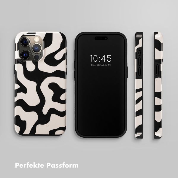 Selencia Vivid Tough Back Cover für das iPhone 15 Pro Max - Art Wave Black