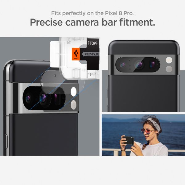Spigen Glas.tR EZFit Optik Linsen Protektor 2er-Pack für das Google Pixel 8 Pro