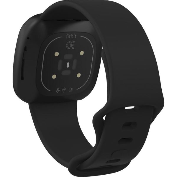 imoshion Silikonband für das  Fitbit Versa 4/ 3 / Sense (2) - Schwarz