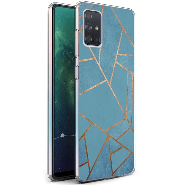 imoshion Design Hülle Samsung Galaxy A71 - Blue Graphic