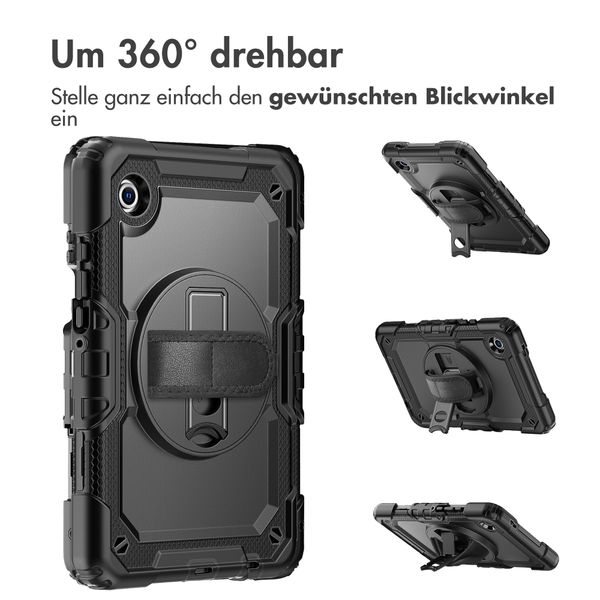 Accezz Robustes Back Cover mit Schultergurt Samsung Galaxy Tab A11 / A9 8.7 Zoll - Schwarz
