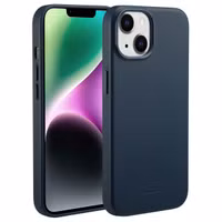 Accezz MagSafe Leather Backcover für das Apple iPhone 14 - Nightfall Blue
