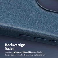 Accezz MagSafe Leather Backcover für das Apple iPhone 16 Pro Max - Nightfall Blue
