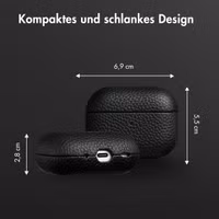 Accezz Echtes Leder Case Apple AirPods Pro 2 - Schwartz
