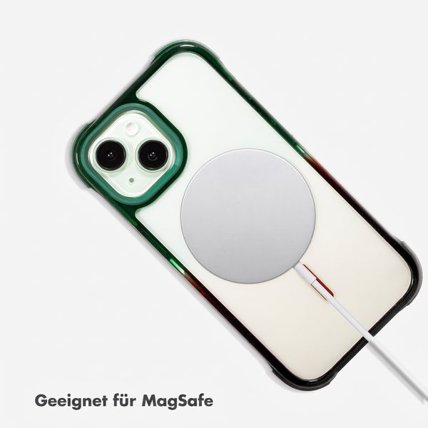 Selencia Gradient MagSafe Back Cover Apple iPhone 15 - Grün / Braun