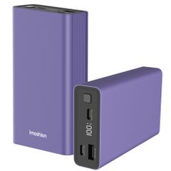 imoshion Ultra Series Aluminium Powerbank 20.000 mAh - Schnellladen bis 33W - Tropical Violet