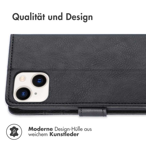 imoshion Luxuriöse Klapphülle Apple iPhone 14 / 13 - Schwarz