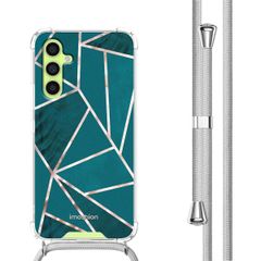 imoshion Design Hülle mit Band für das Samsung Galaxy A34 - Petrol Green Graphic