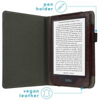 imoshion Vegan Leather Klapphülle für das Kobo Clara 2E / Tolino Shine 4 - Dunkelbraun