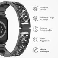 Selencia Sparkle Armband für das  Apple Watch Series 1 t/m 9 / SE (38/40/41 mm) | Series 10 / 11 (42 mm) - Schwarz
