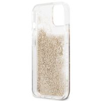 Guess 4G Logo Liquid Glitter Back Cover für das iPhone 13 - Gold