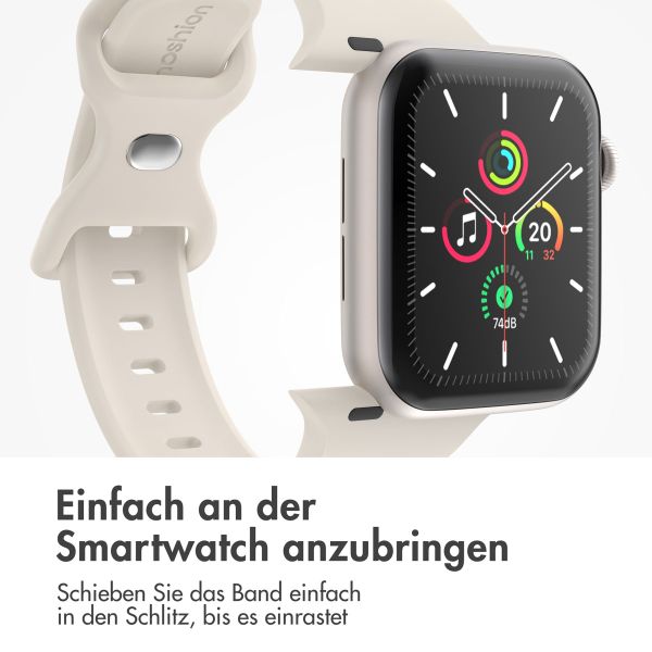 imoshion Silikonband⁺ für die Apple Watch Series 1 bis 9 / SE (38/40/41 mm) | Series 10 (42 mm) - Polarstern - Größe S/M