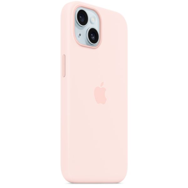 Apple Silikon-Case MagSafe für das iPhone 15 - Light Pink