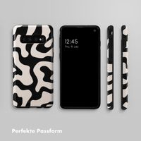 Selencia Vivid Tough Back Cover für das Samsung Galaxy S10 - Art Wave Black