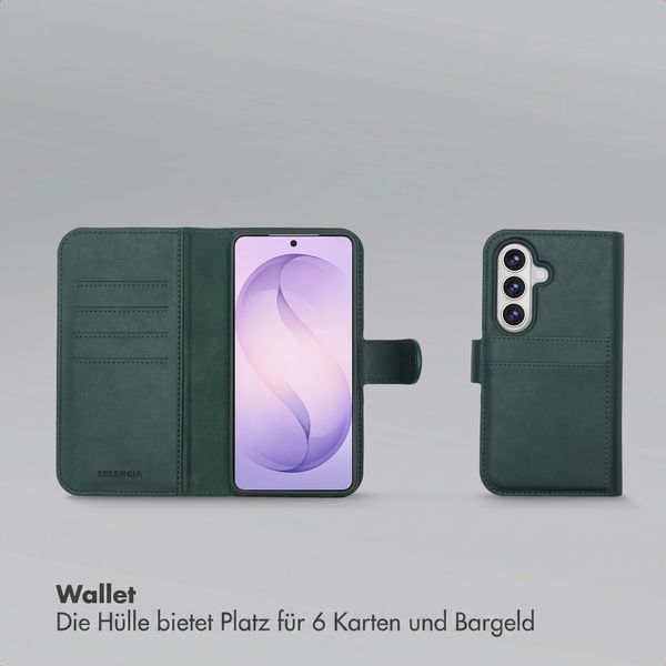 Selencia Olyn Abnehmbare Bookcase mit MagSafe Samsung Galaxy S26 - Grün