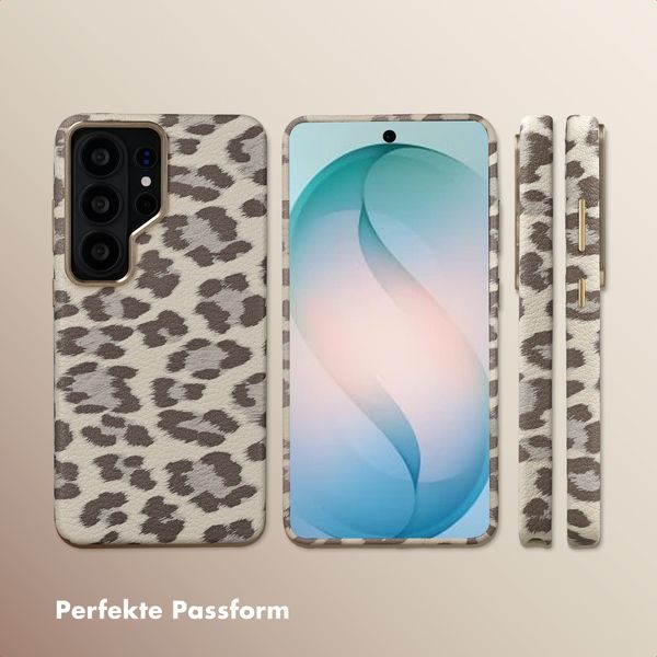Selencia Sabi Backcover Leopardenmuster mit MagSafe Samsung Galaxy S26 Ultra - Soft Ivory