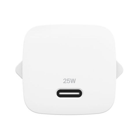 Belkin BoostCharge Kompakte USB-C-Ladegerät 25W mit USB-C-auf-USB-C-Kabel - 1 Meter - Weiß