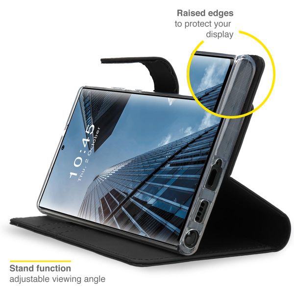 Accezz Wallet TPU Klapphülle Samsung Galaxy S22 Ultra - Schwarz