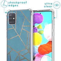 imoshion Design Hülle mit Band für das Samsung Galaxy A71 - Blue Graphic