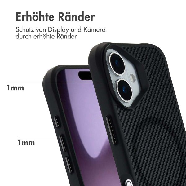 imoshion Rugged Hybrid Carbon Case mit MagSafe Apple iPhone 17 - Schwarz