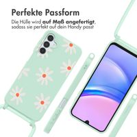 imoshion SilikonHülle design mit Band Samsung Galaxy A15 (5G/4G) - Green Flower Distance