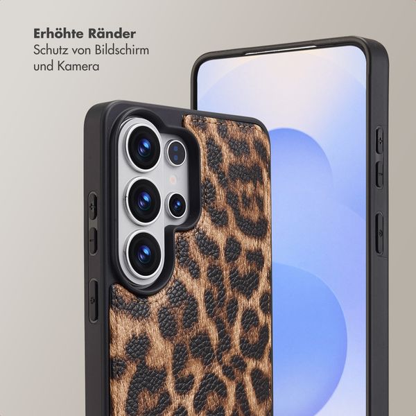 Selencia Nova HandyHülle mit Kordel und Kartenhalter Samsung Galaxy S26 Ultra - Leopard