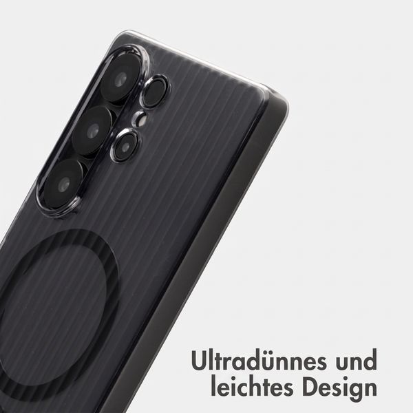 Accezz Lite Backcover mit MagSafe | Fluted | Samsung Galaxy S25 Ultra - Schwarz