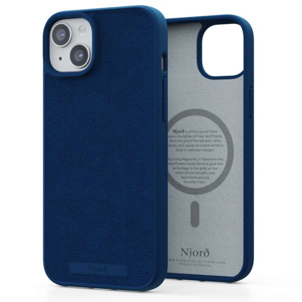 Njorð Collections Wildleder Comfort+ Case MagSafe für das Apple iPhone 15 Plus - Blue