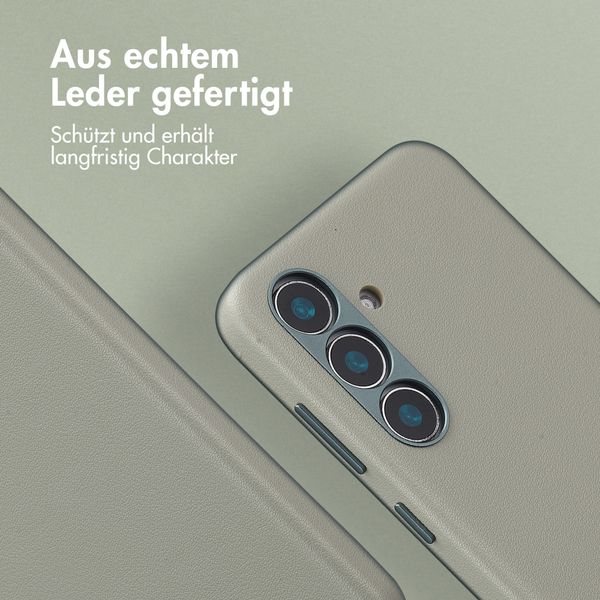 Accezz MagSafe Leather Backcover Samsung Galaxy S25 - Light Grey