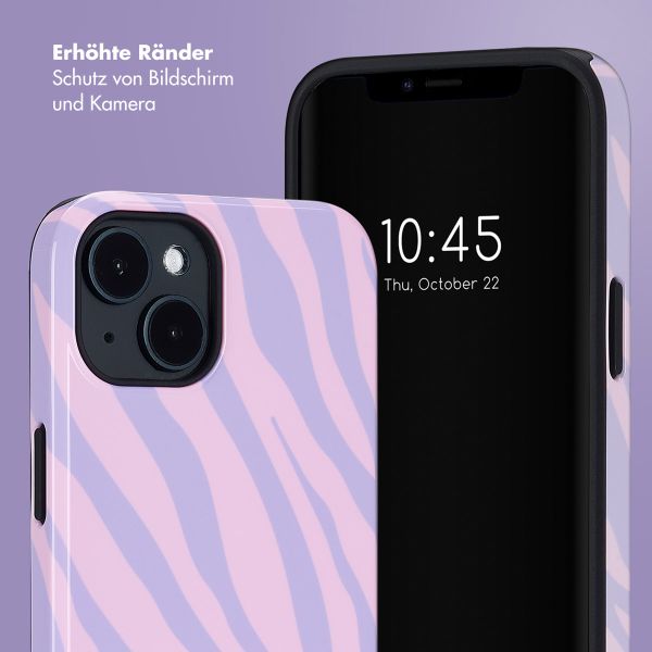 Selencia Vivid Tough Back Cover MagSafe für das iPhone 14 - Zebra Light Pink Lilac