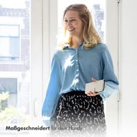 Selencia Echtleder Klapphülle Apple iPhone SE (2022 / 2020) / 8 / 7 - Greige