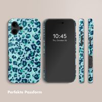 Selencia Vivid Tough Back Cover mit MagSafe für das iPhone 16 - Wild Spots Light Blue