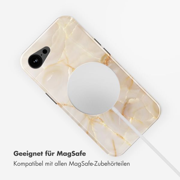 Selencia Vivid Rückabdeckung mit MagSafe Apple iPhone 16e - Golden Beige Marble