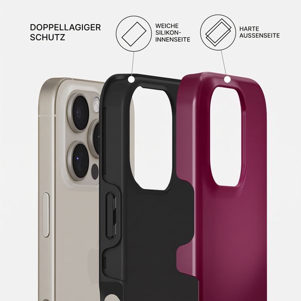 Burga Tough Back Cover MagSafe Apple iPhone 16 Pro - Dark Cherry