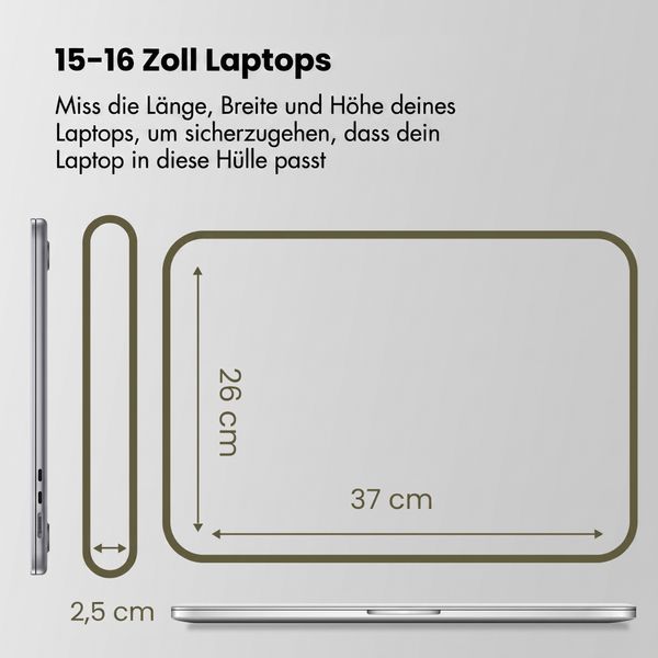 Accezz Laptop Hülle 15-16 Zoll - Laptop Sleeve - Blau