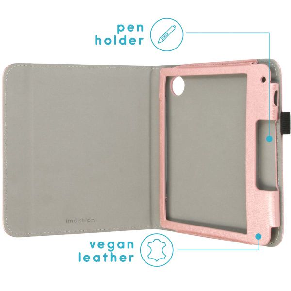 imoshion Vegan Leather Klapphülle für das Kobo Libra 2 / Tolino Vision 6 - Rose Gold