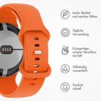 imoshion Silikon-Armband⁺ für  Google Pixel Watch 3 / 4 (45 mm) - Größe S - Orange